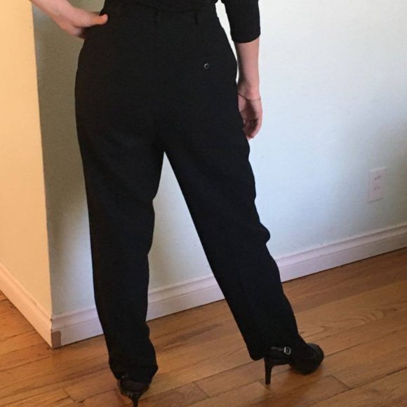 High Waisted Wool Trousers, 90's Vintage - Picture 2 of 6